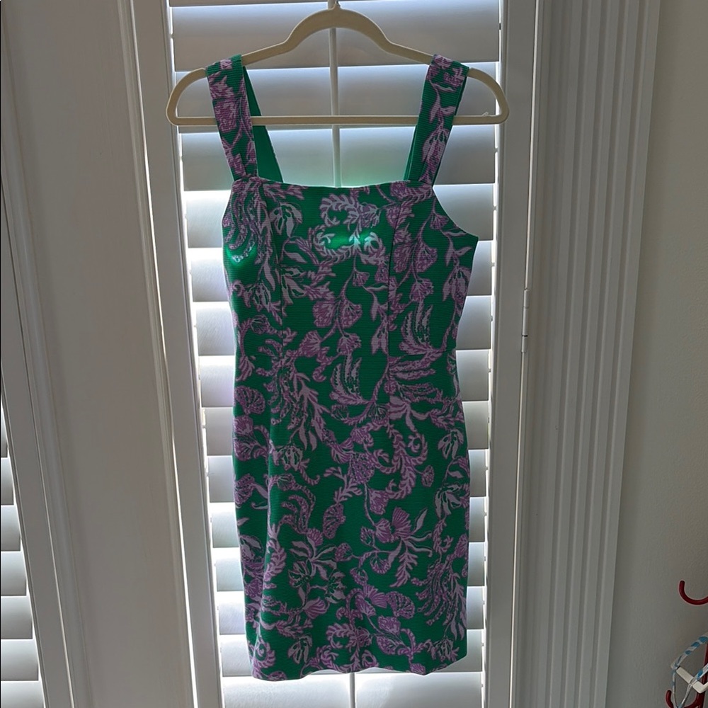 NWT Lilly Pulitzer Floral Green and Purple Dress